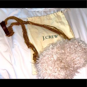 J. Crew Sheep Fur crossbody bag